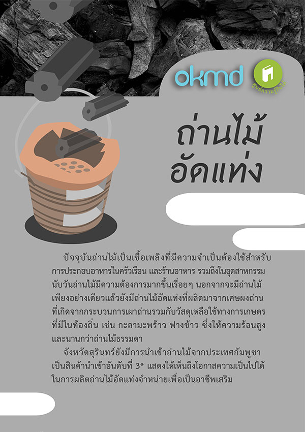 ถ่านไม้อัดแท่ง
